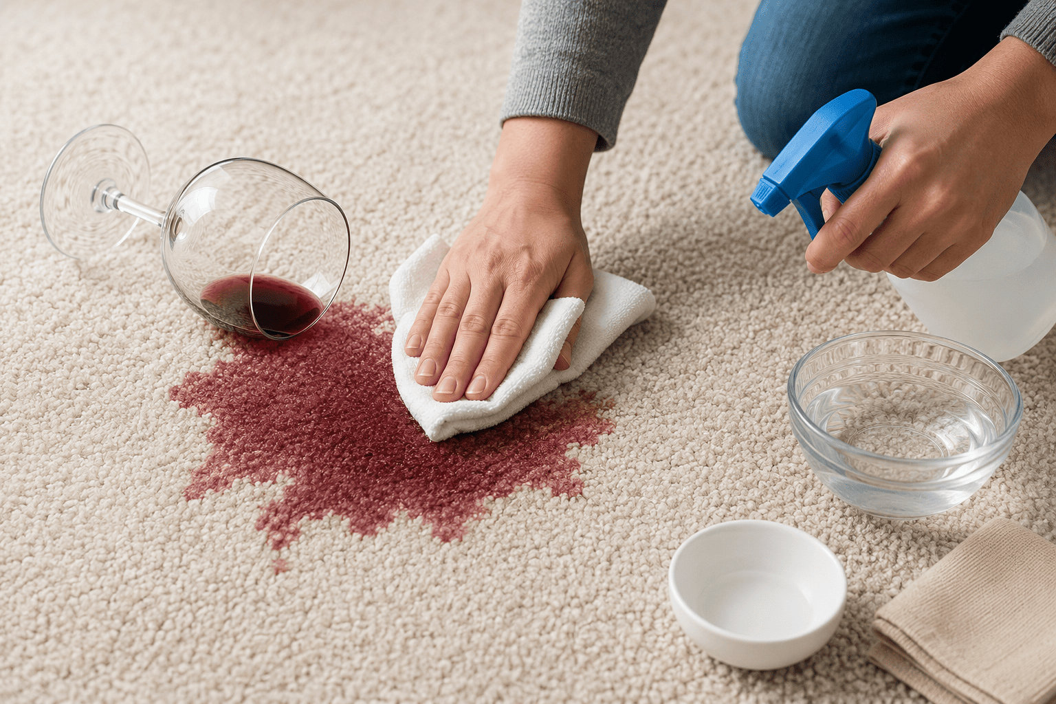 Tache de vin rouge sur moquette Tache de vin rouge sur moquette